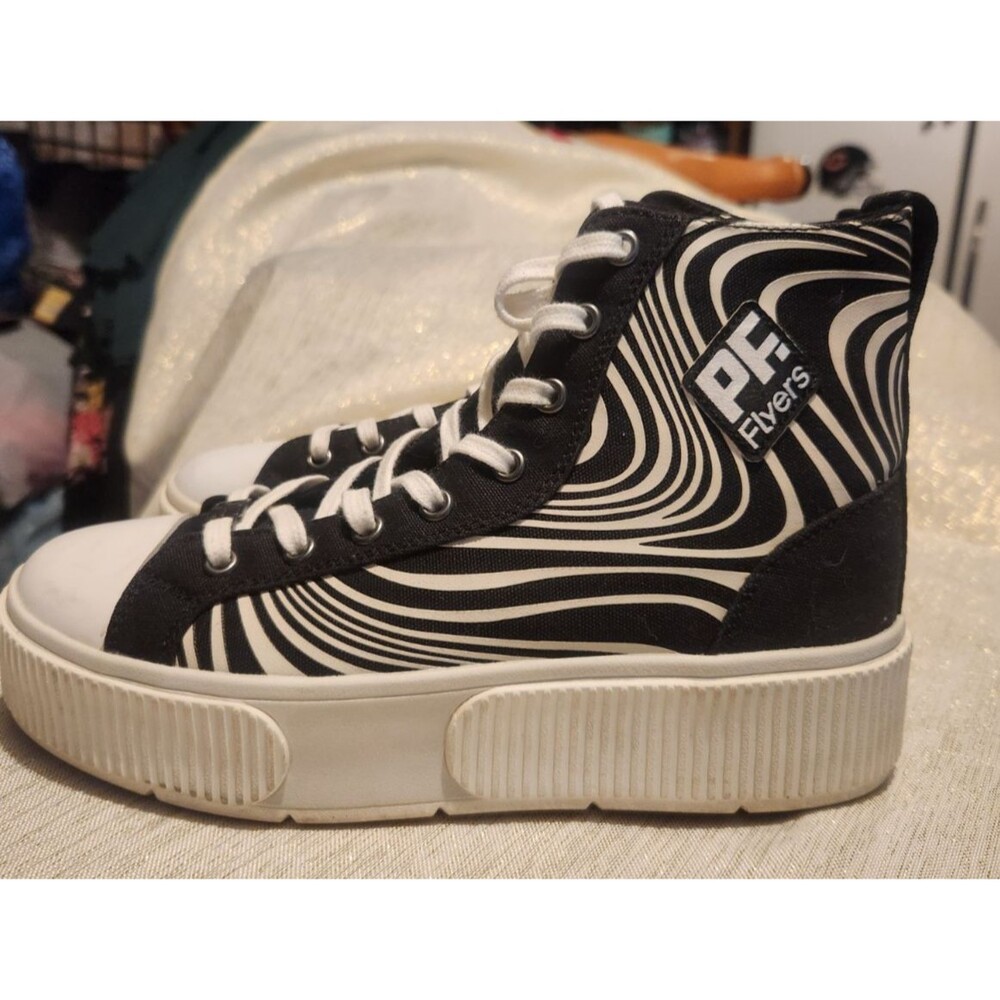 PF FLYERS Allston Chillhouse Let It Flow Hi Top Unisex Canvass Sneakers Size 7